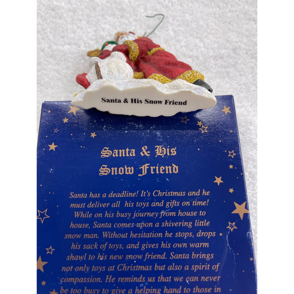 Pipka 2000 Stories Of Christmas Ornament #11430 Santa & His Snow Friend 3" - Picture 3 of 9
